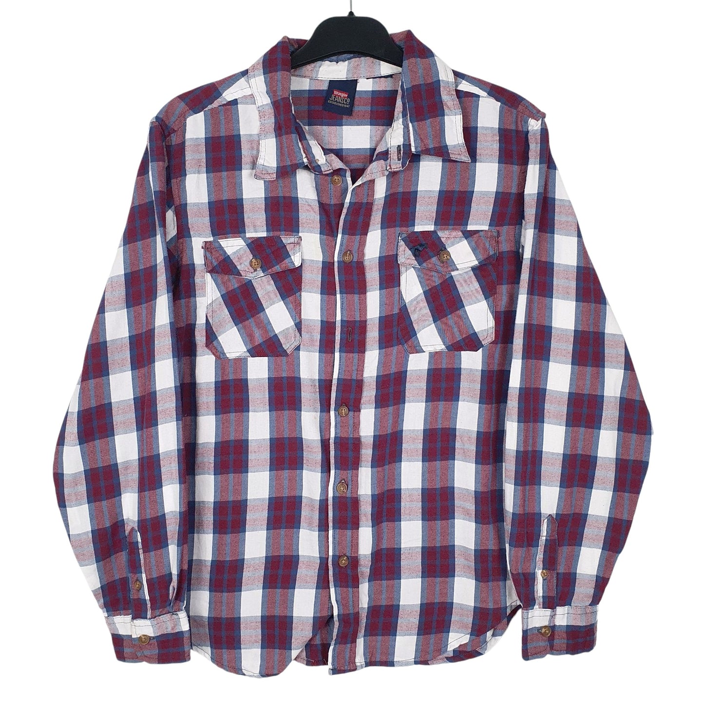 Mens Red Wrangler  Long Sleeve Shirt