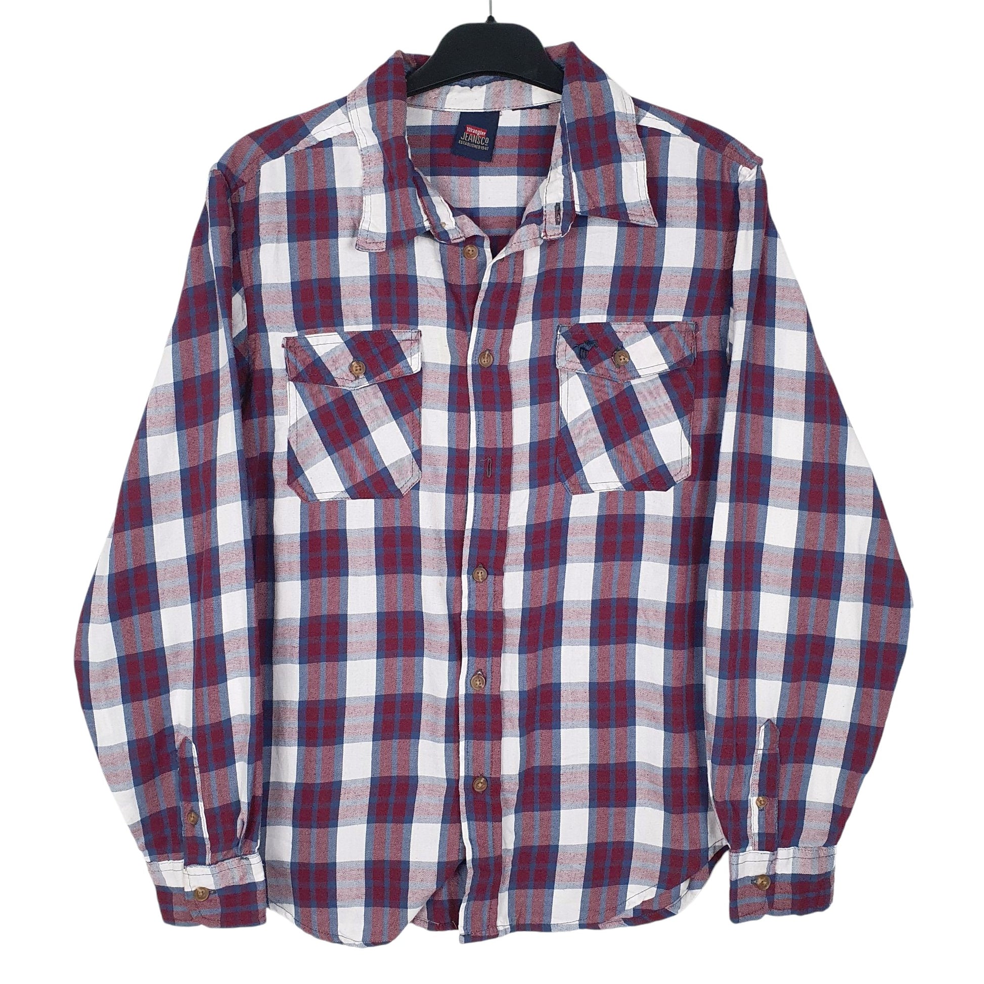 Mens Red Wrangler  Long Sleeve Shirt