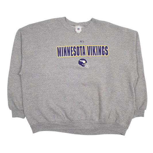 Mens Grey NFL Minnesota Vikings Crewneck Jumper