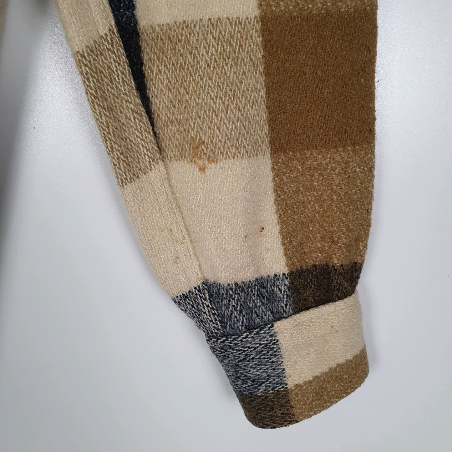 Mens Beige Woolrich Thick Shacket Jacket Vintage 1980s  Shirt