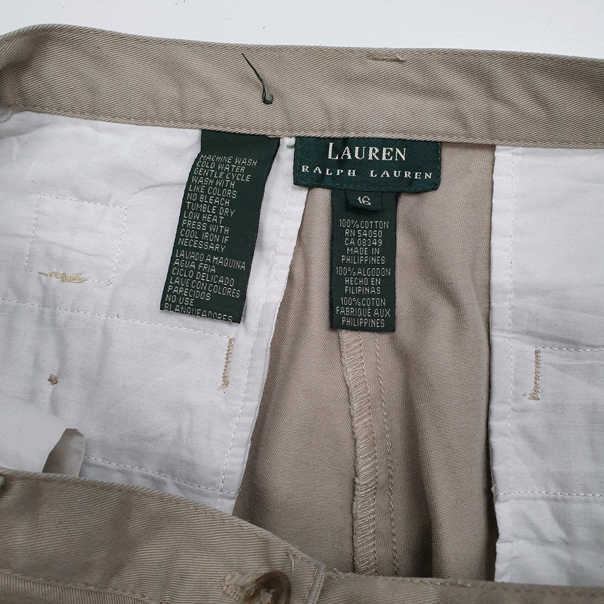 Womens Beige Ralph Lauren Double Pleated  Trousers