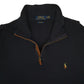 Mens Navy Polo Ralph Lauren Estate Rib Quarter Zip Jumper