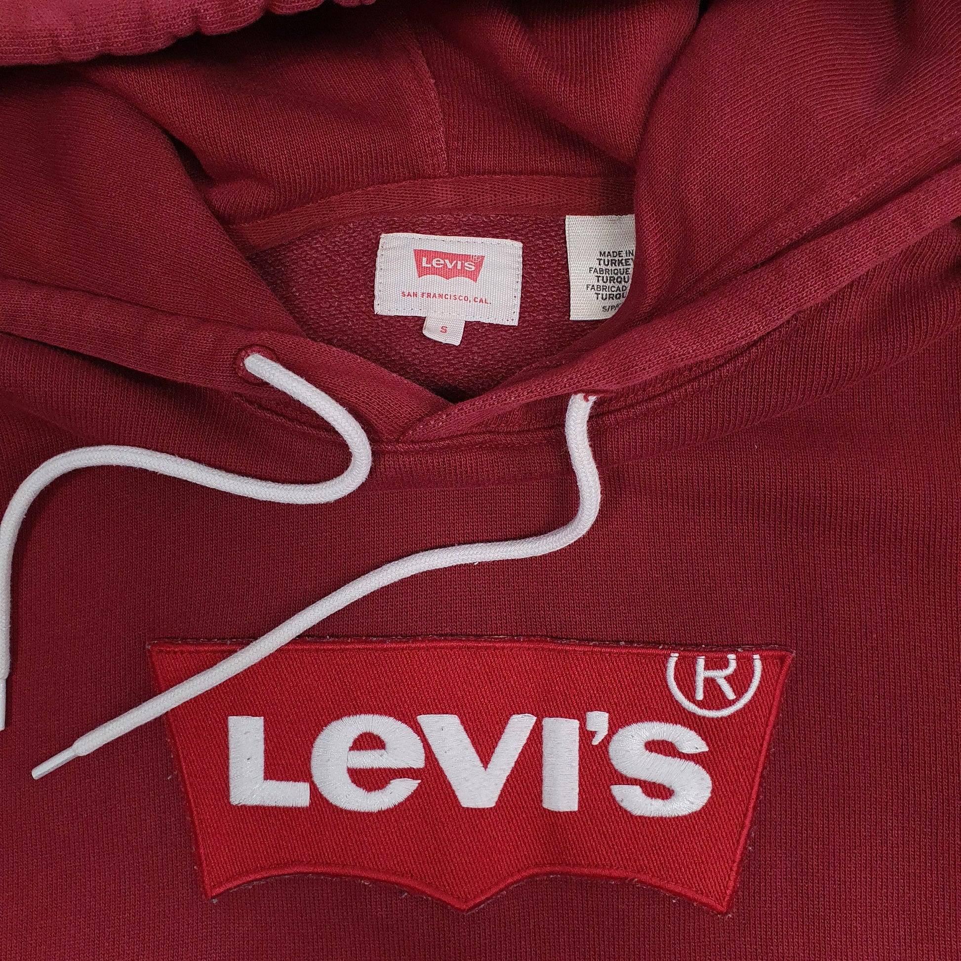 Mens Red Levis  Hoodie Jumper