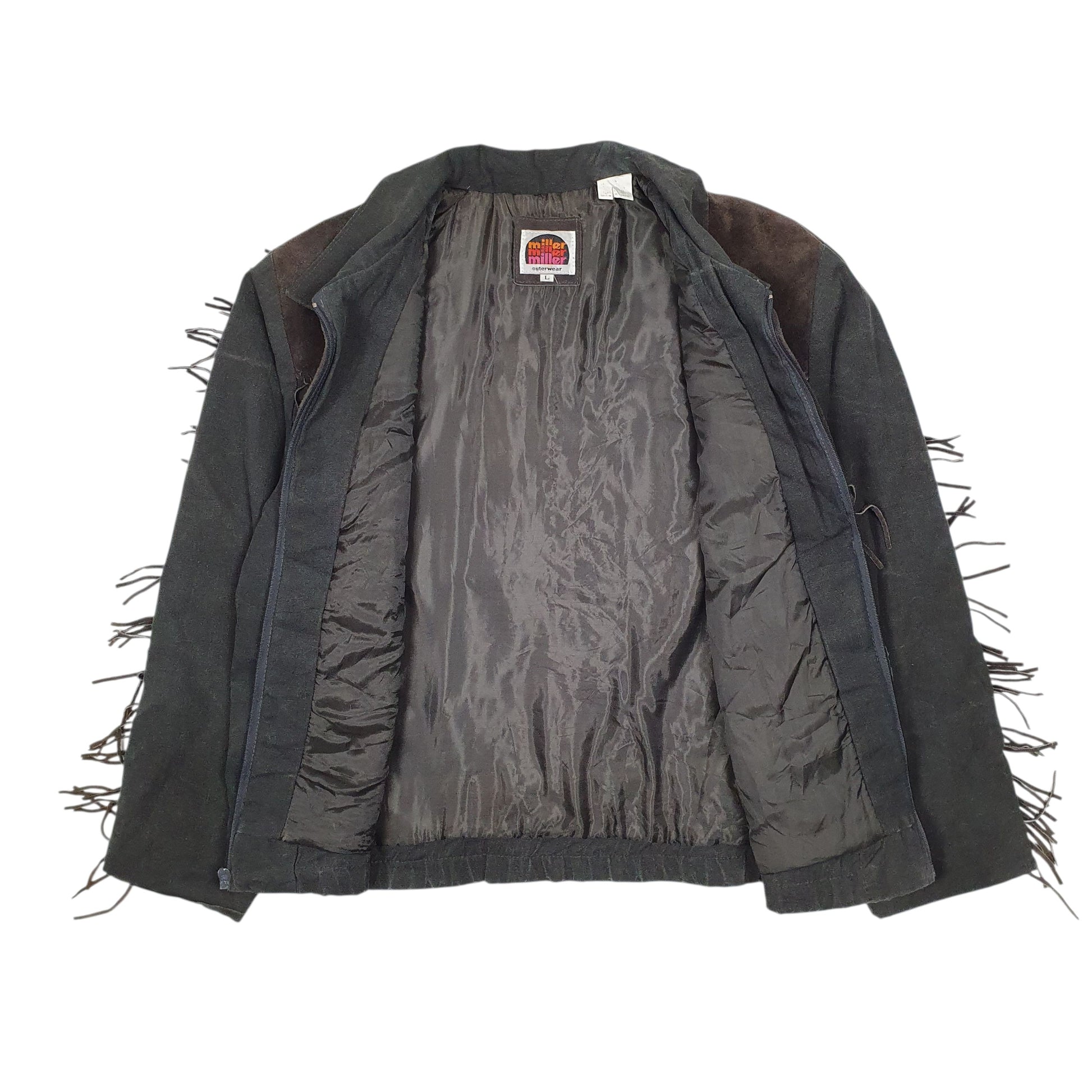 Mens Grey Miller Outerwear Cowboy Western Vintage 80s 90s  Coat