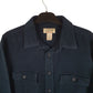 Mens Navy L.L.Bean Thick Chamois  Shirt