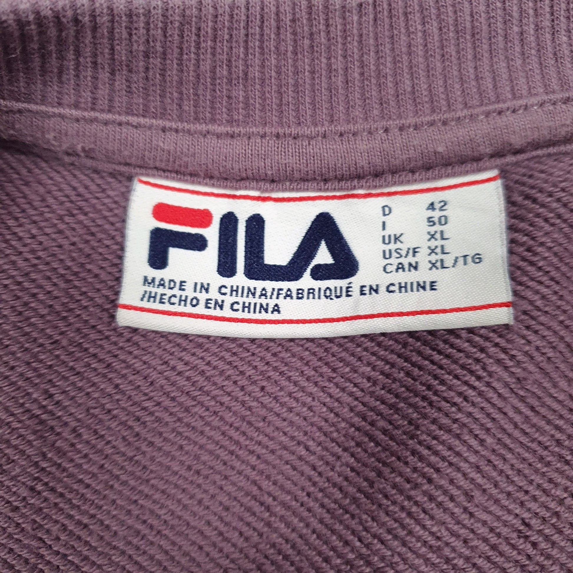 Womens Purple Fila  Crewneck Jumper