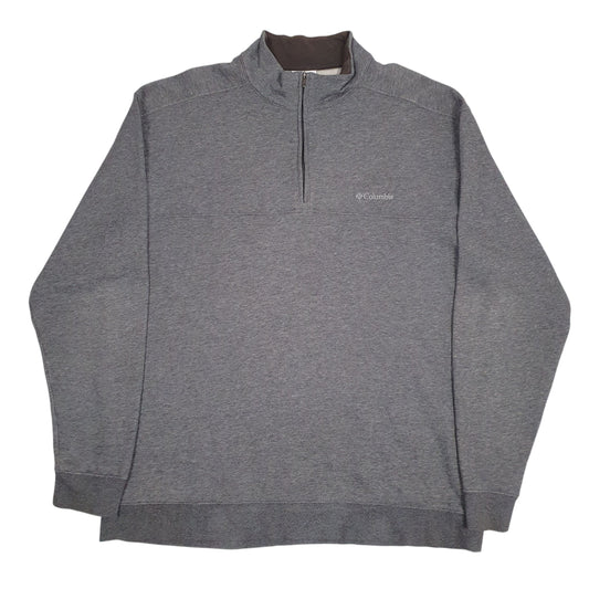 Mens Grey Columbia Sportswear Company  Quarter Zip Jumper