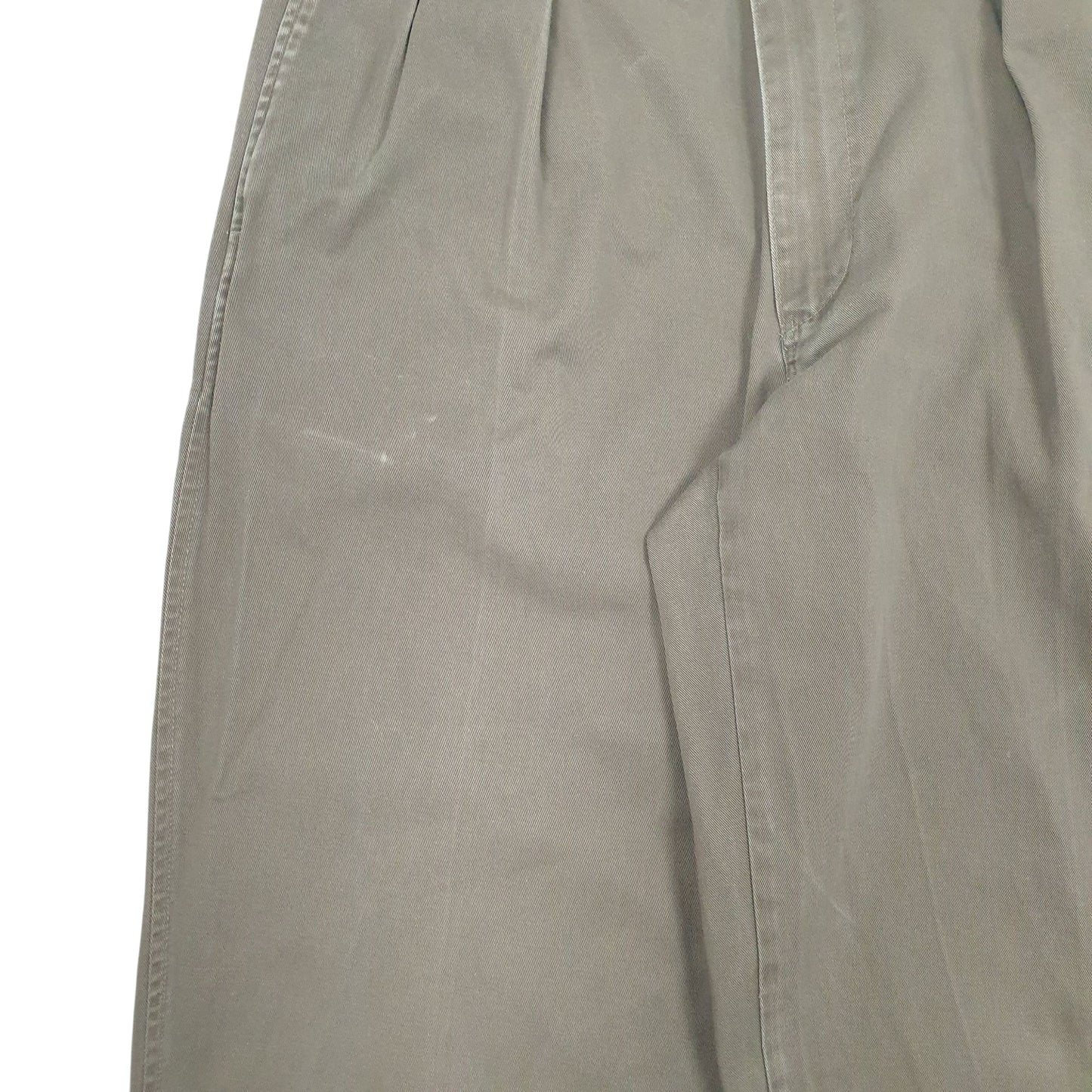 Mens Grey Polo Ralph Lauren Vintage 90s Made In USA Pleated  Trousers