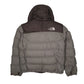 Mens Grey The North Face Nuptse Hooded  Coat