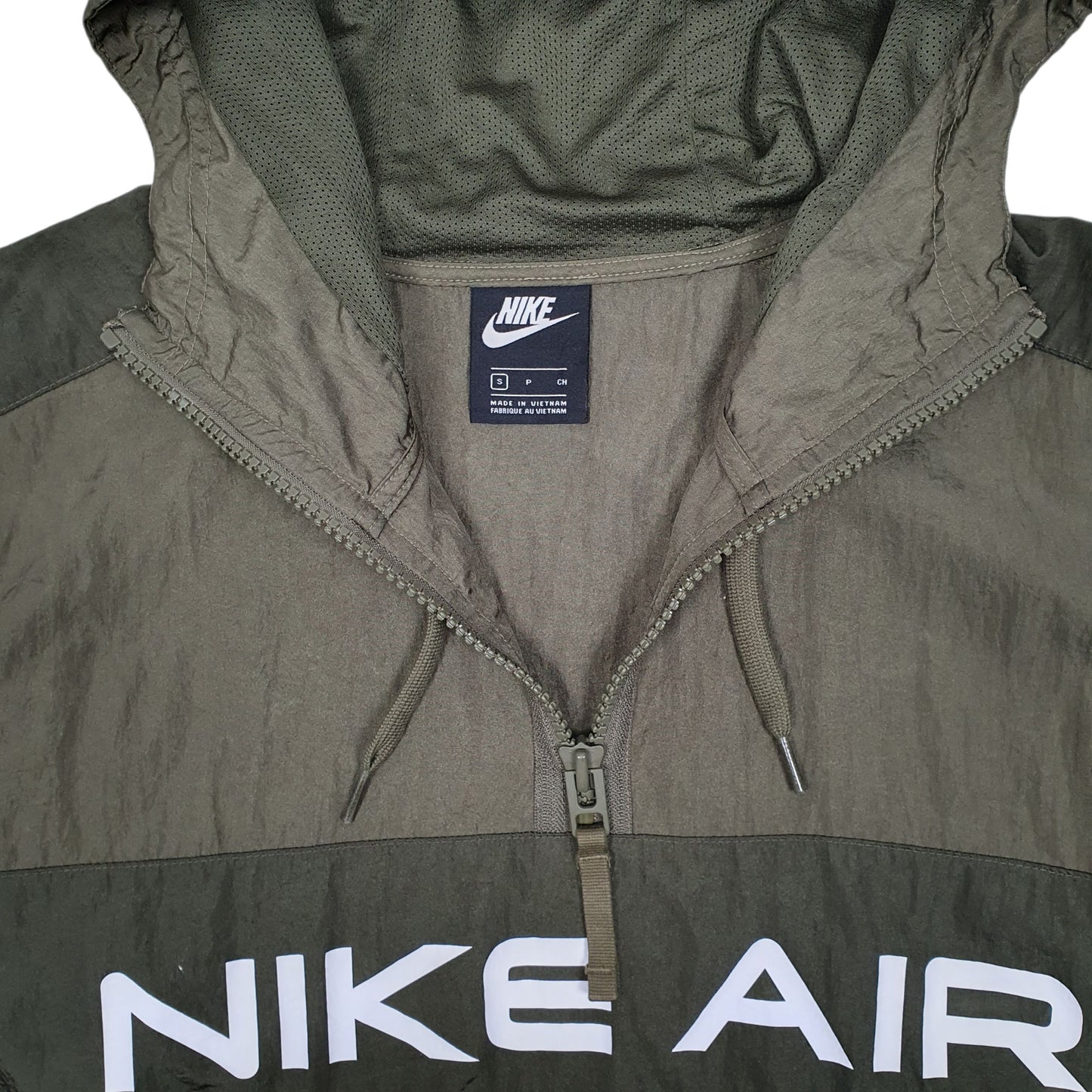 Mens Green Nike Half Zip Pullover  Coat