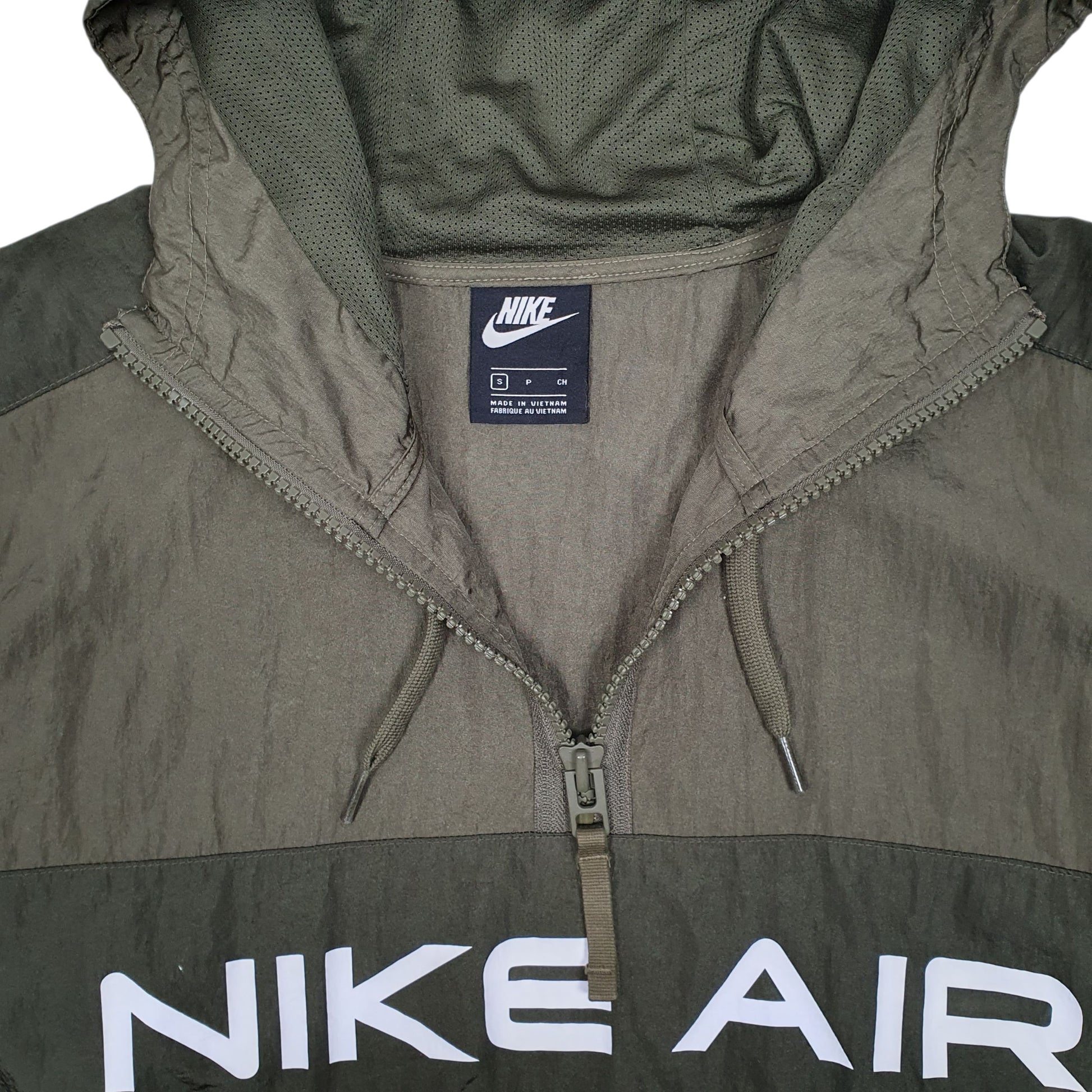 Mens Green Nike Half Zip Pullover  Coat
