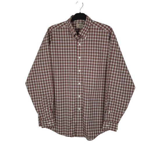Mens Burgundy L.L.Bean  Long Sleeve Shirt