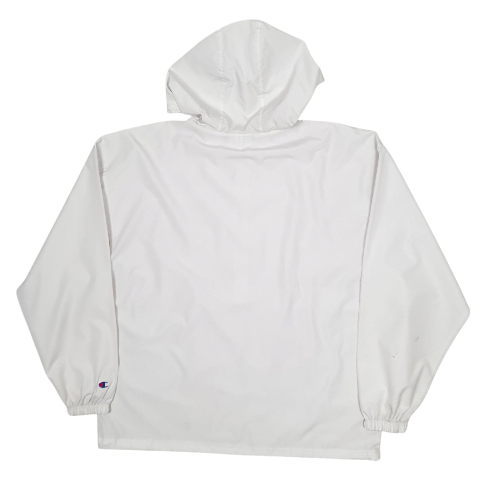 Mens White Champion Pullover Quarter Zip Coat