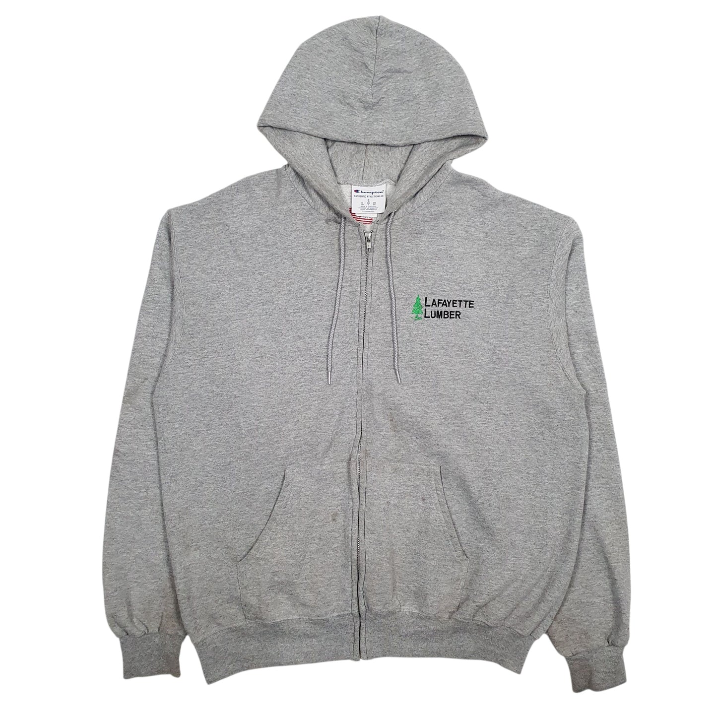 Mens Grey Champion Lafayette Lumber Hoodie Jumper