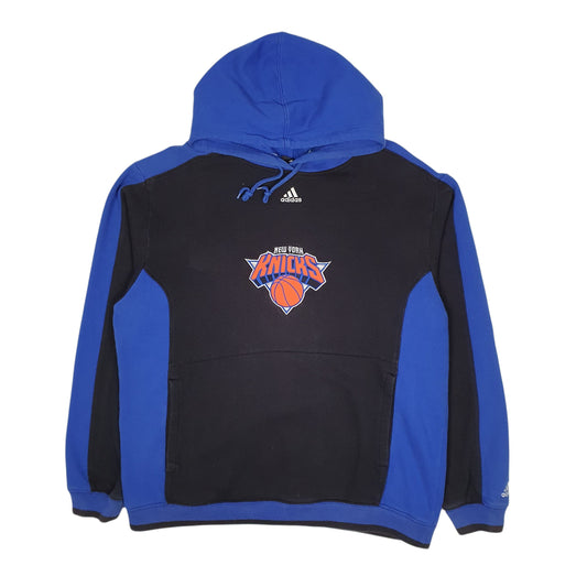 Mens Black Adidas New York Knicks NBA Basketball Hoodie Jumper