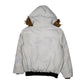 Mens White Reebok Padded Puffer Hooded  Coat