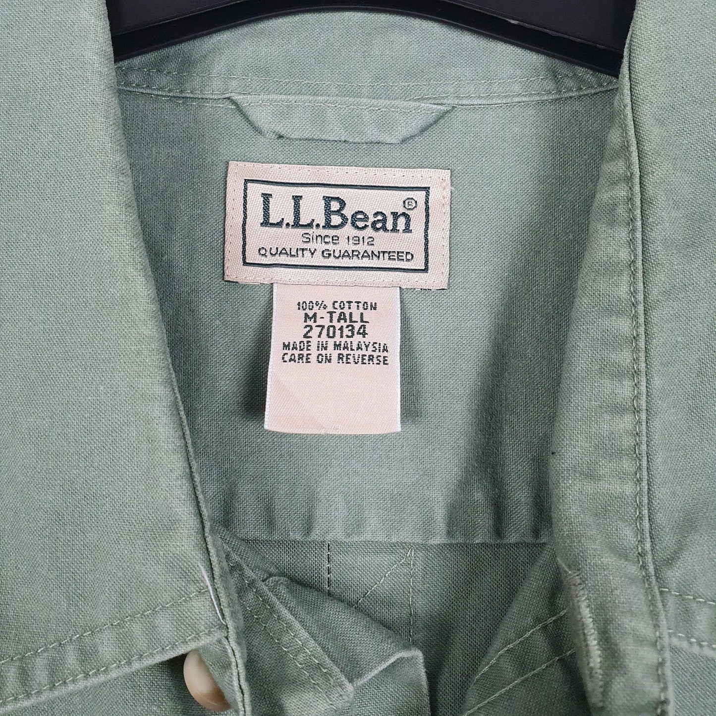 Mens Green L.L.Bean   Shirt
