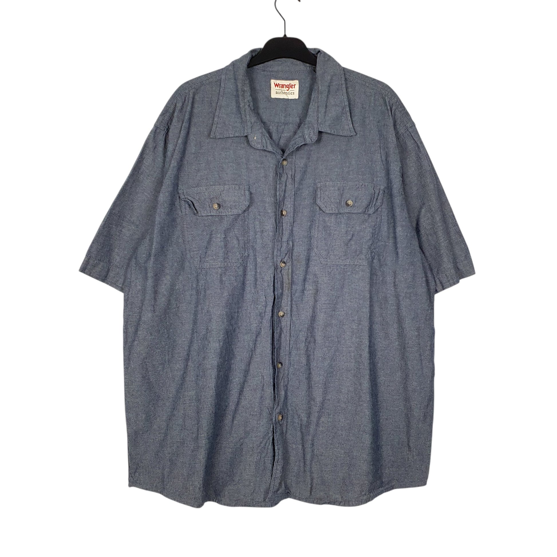 Mens Blue Wrangler  Short Sleeve Shirt