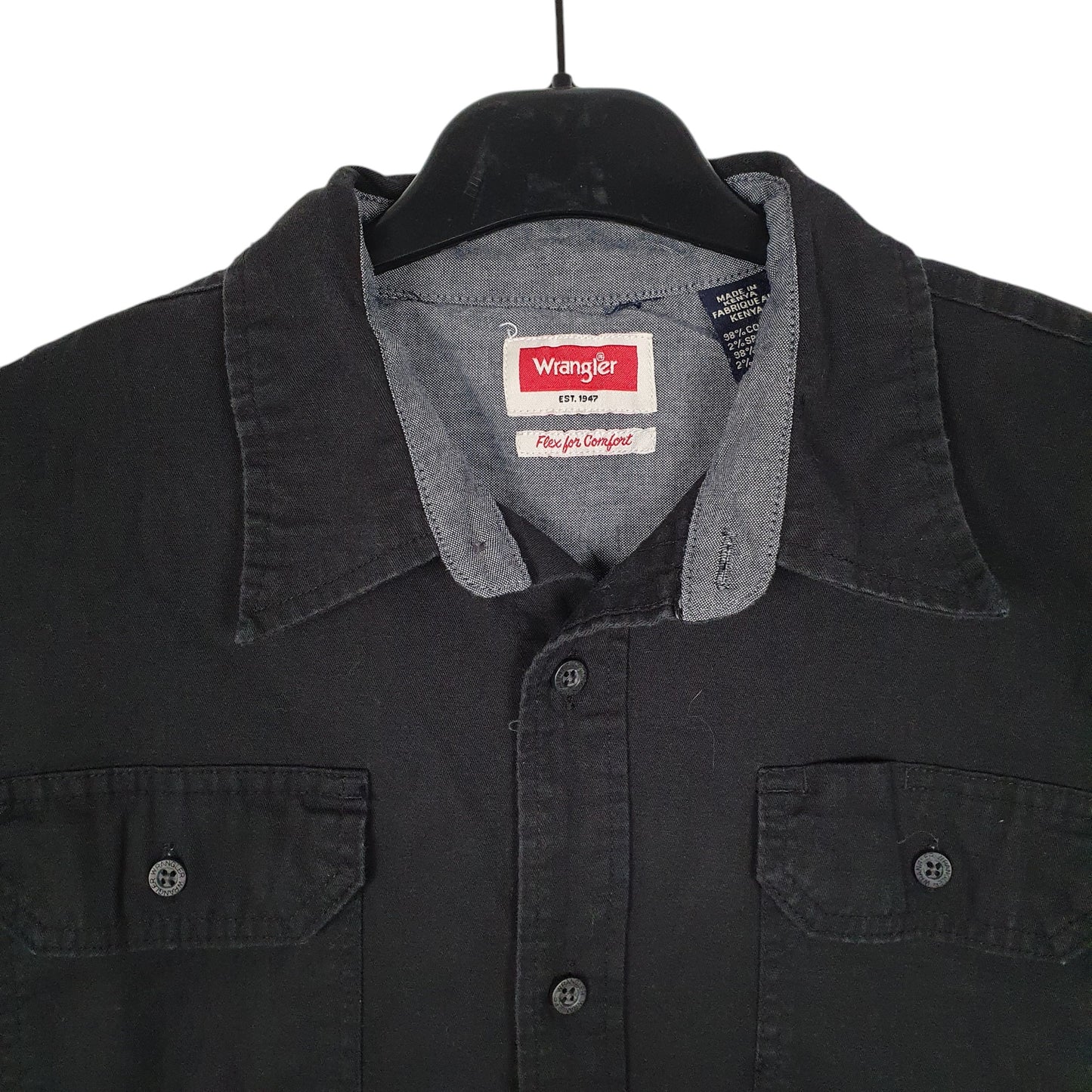 Mens Black Wrangler   Shirt
