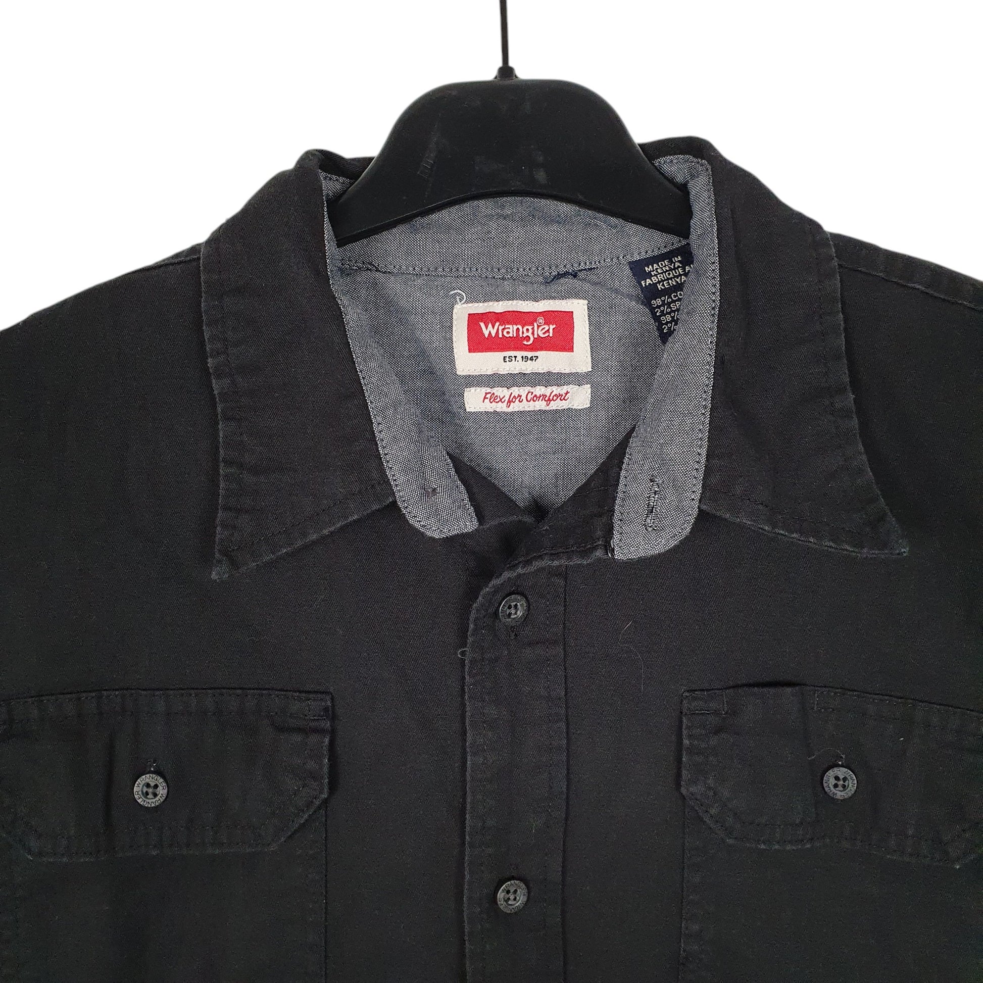 Mens Black Wrangler   Shirt