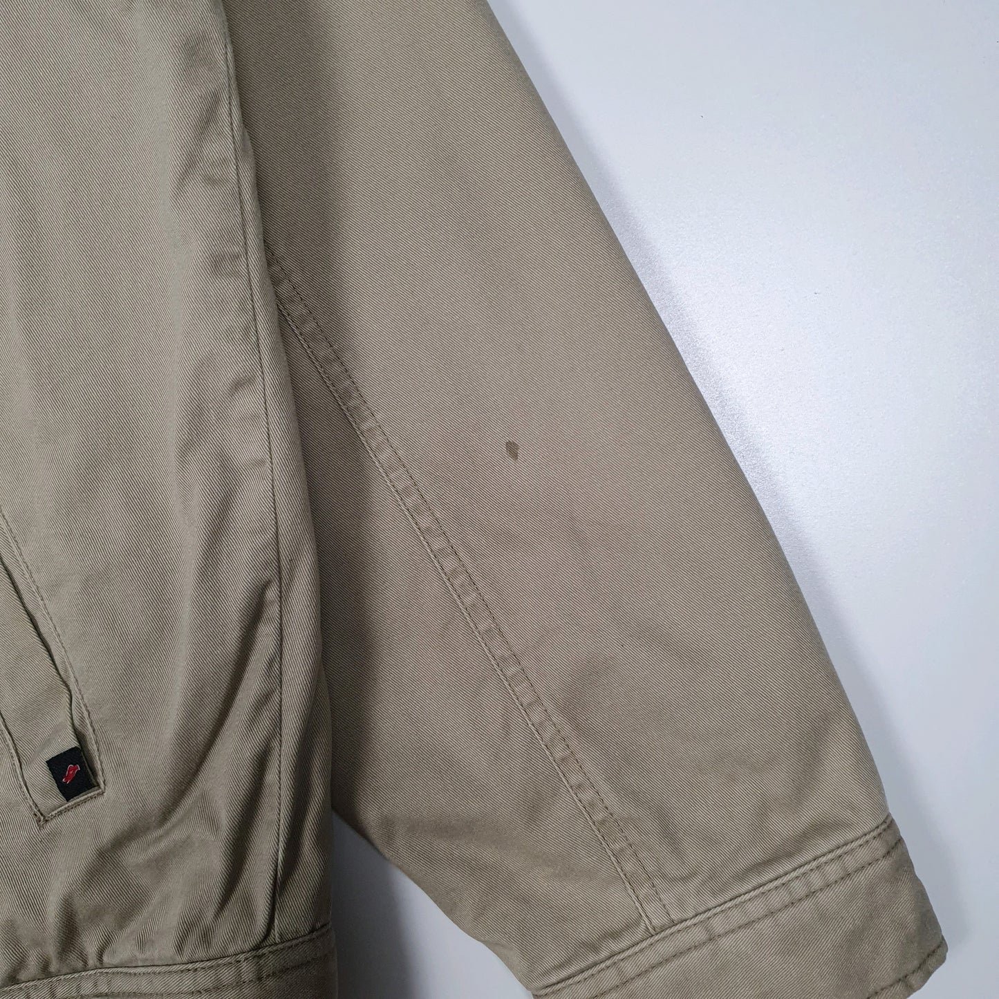 Mens Beige Tony Hawk Harrington Sherpa Lined  Coat