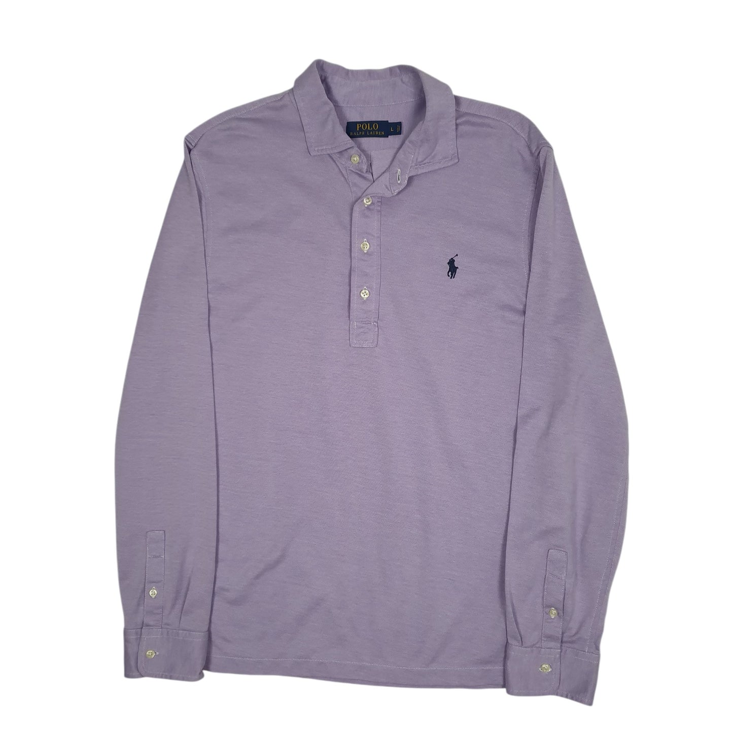 Mens Purple Polo Ralph Lauren  Long Sleeve Polo Shirt