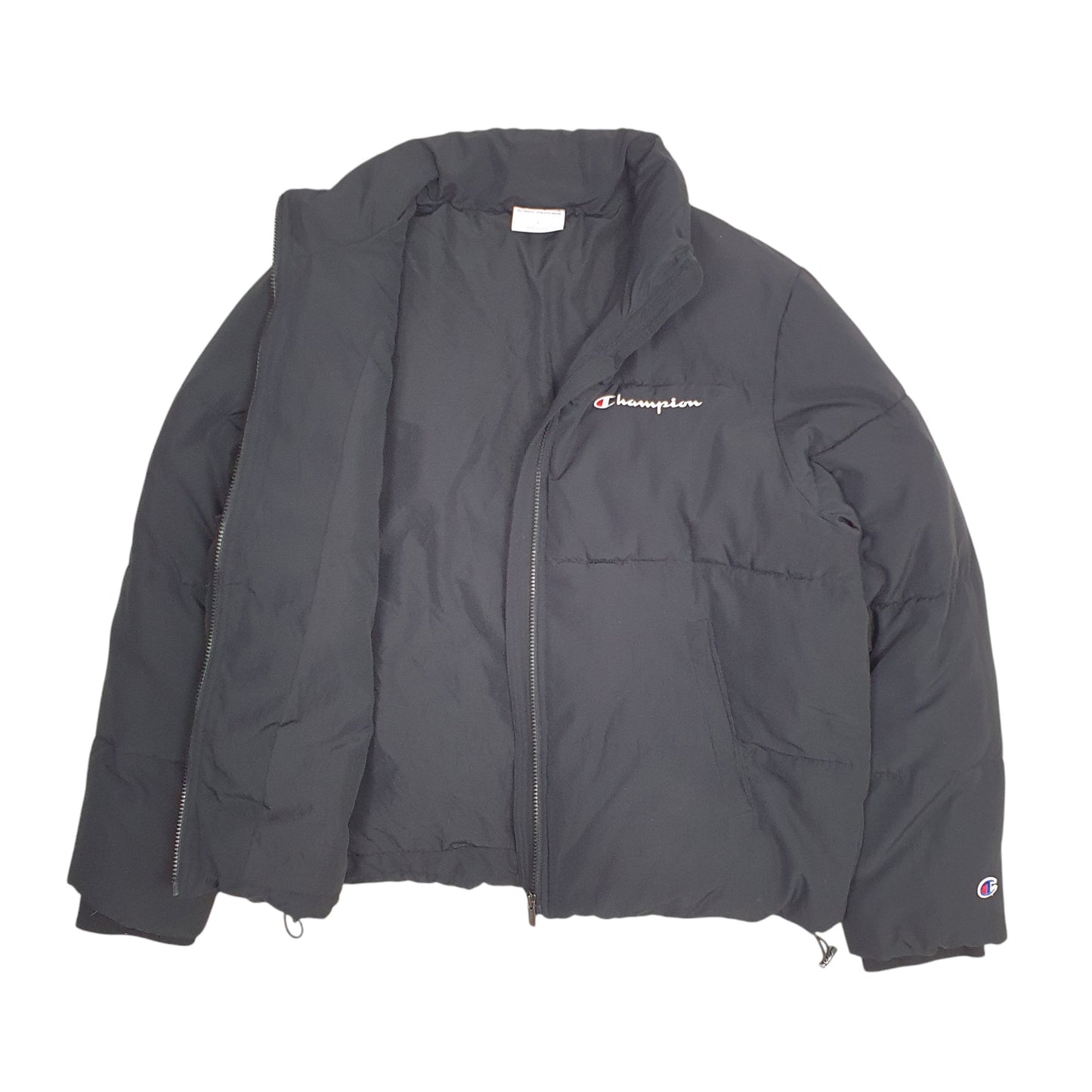 Mens Black Champion  Full Zip Coat