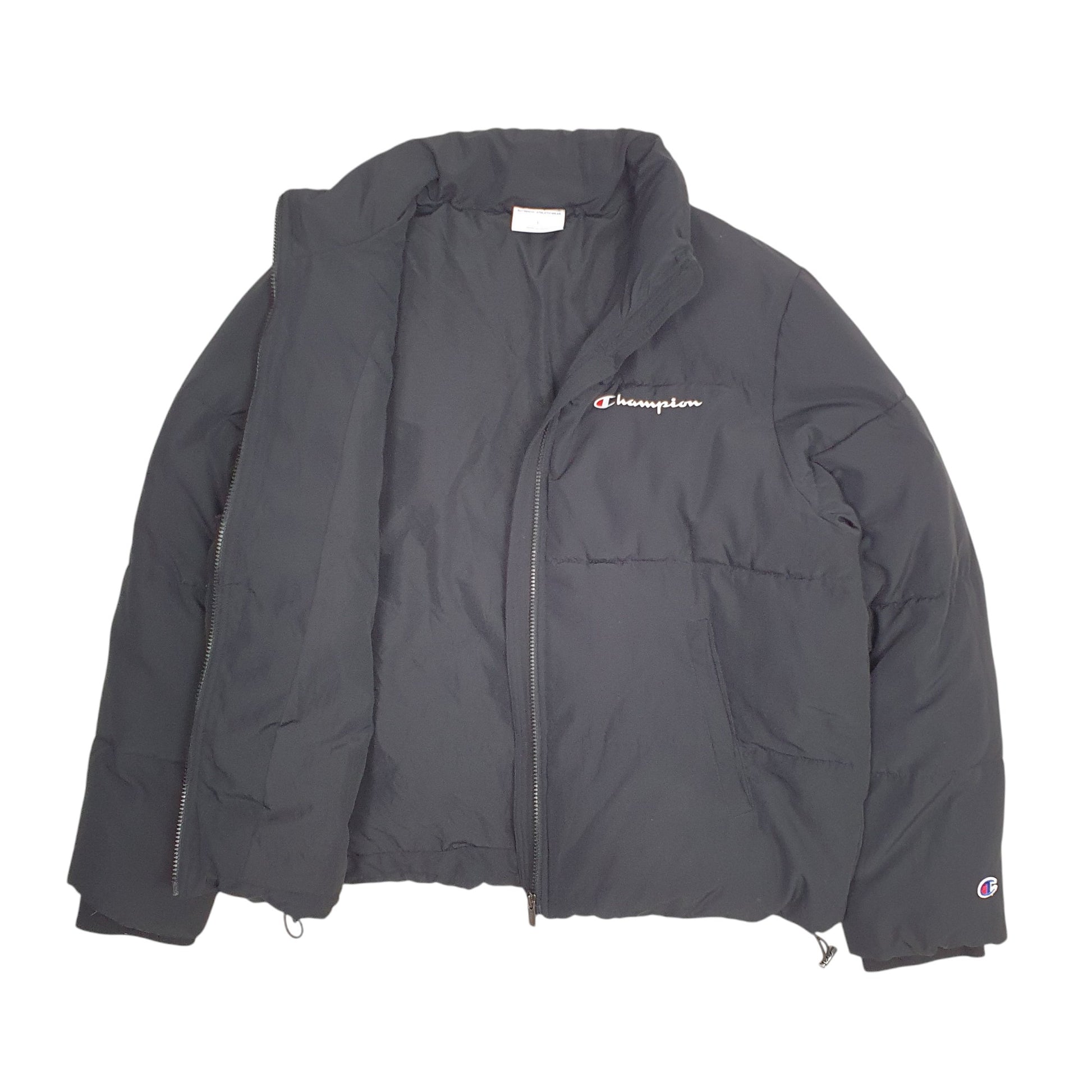 Mens Black Champion  Full Zip Coat