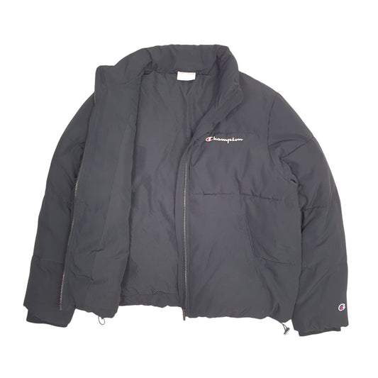 Mens Black Champion  Full Zip Coat