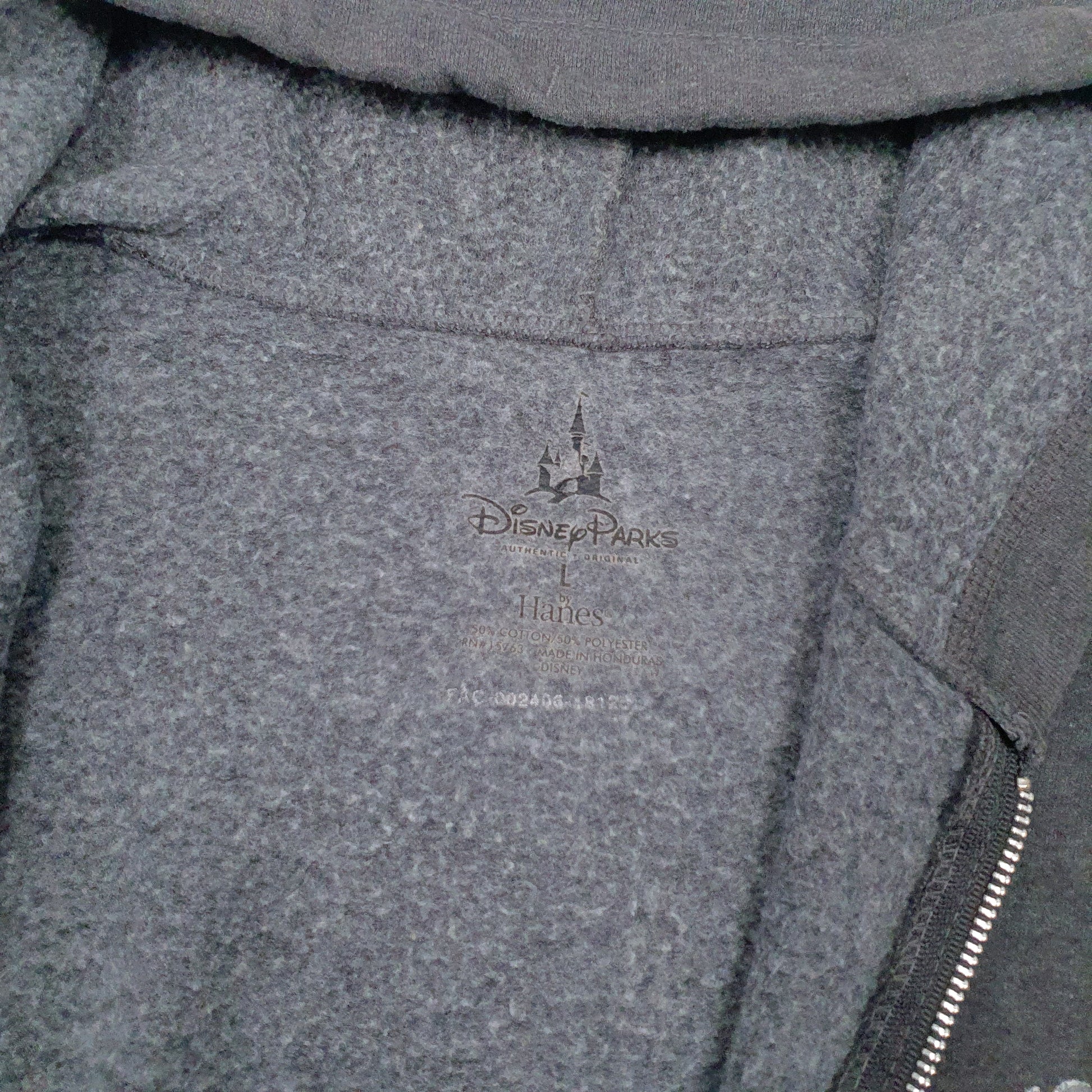 Mens Grey Hanes Disney Full Zip Jumper