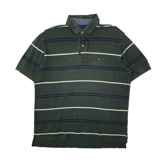 Mens Green Tommy Hilfiger  Short Sleeve Polo Shirt