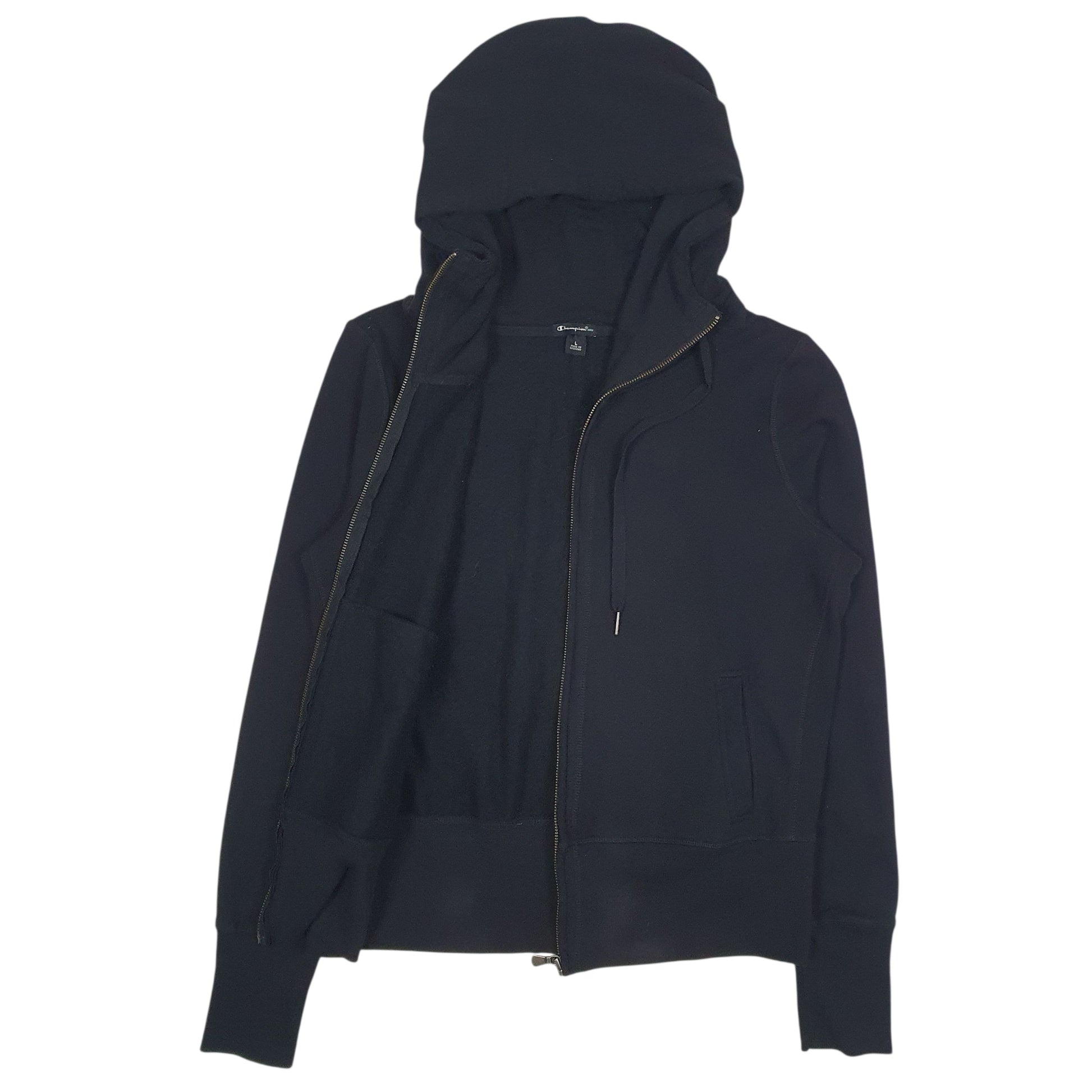 Womens Black Champion Hoodie Full Zip Jumper
