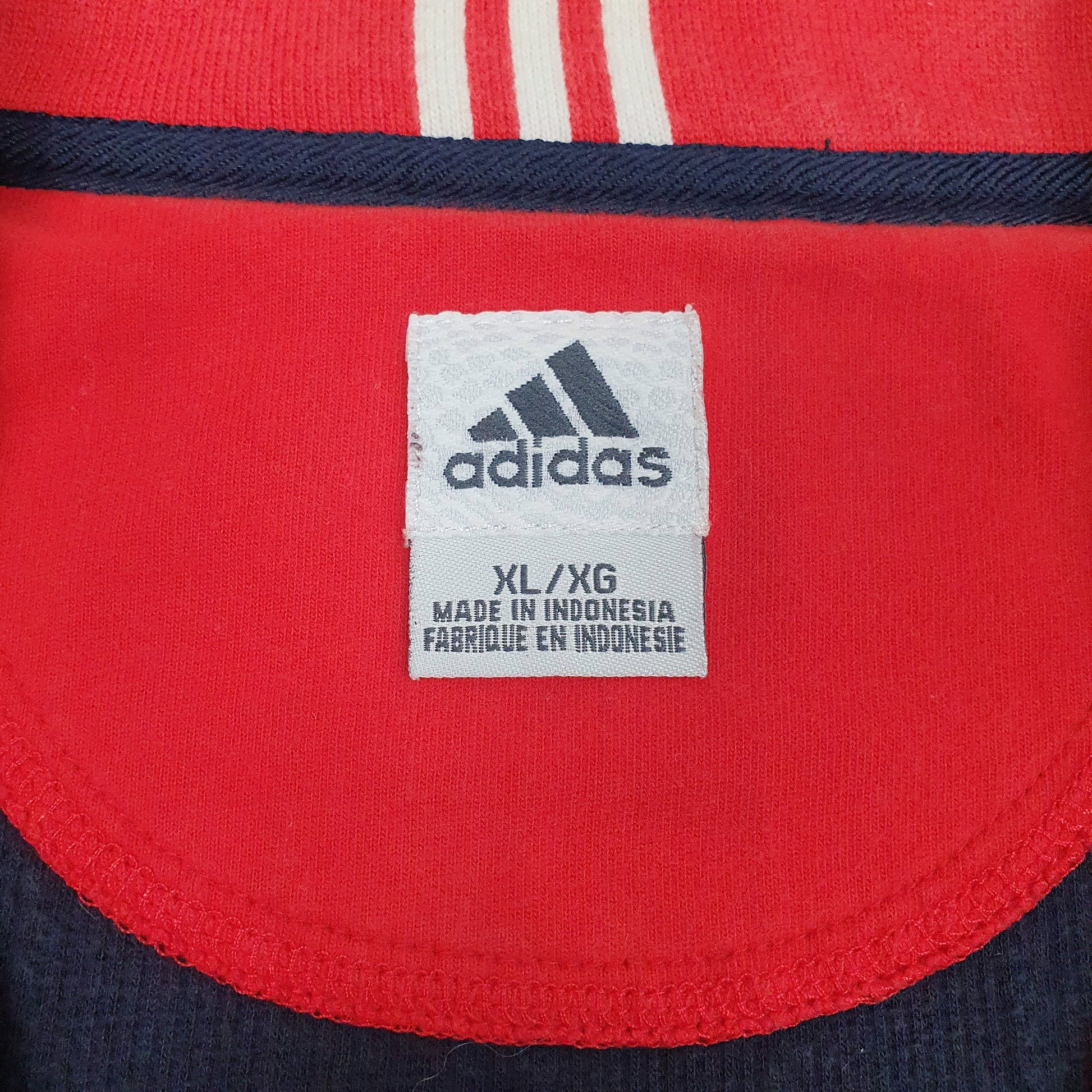 Mens Navy Adidas Vintage Quarter Zip Jumper