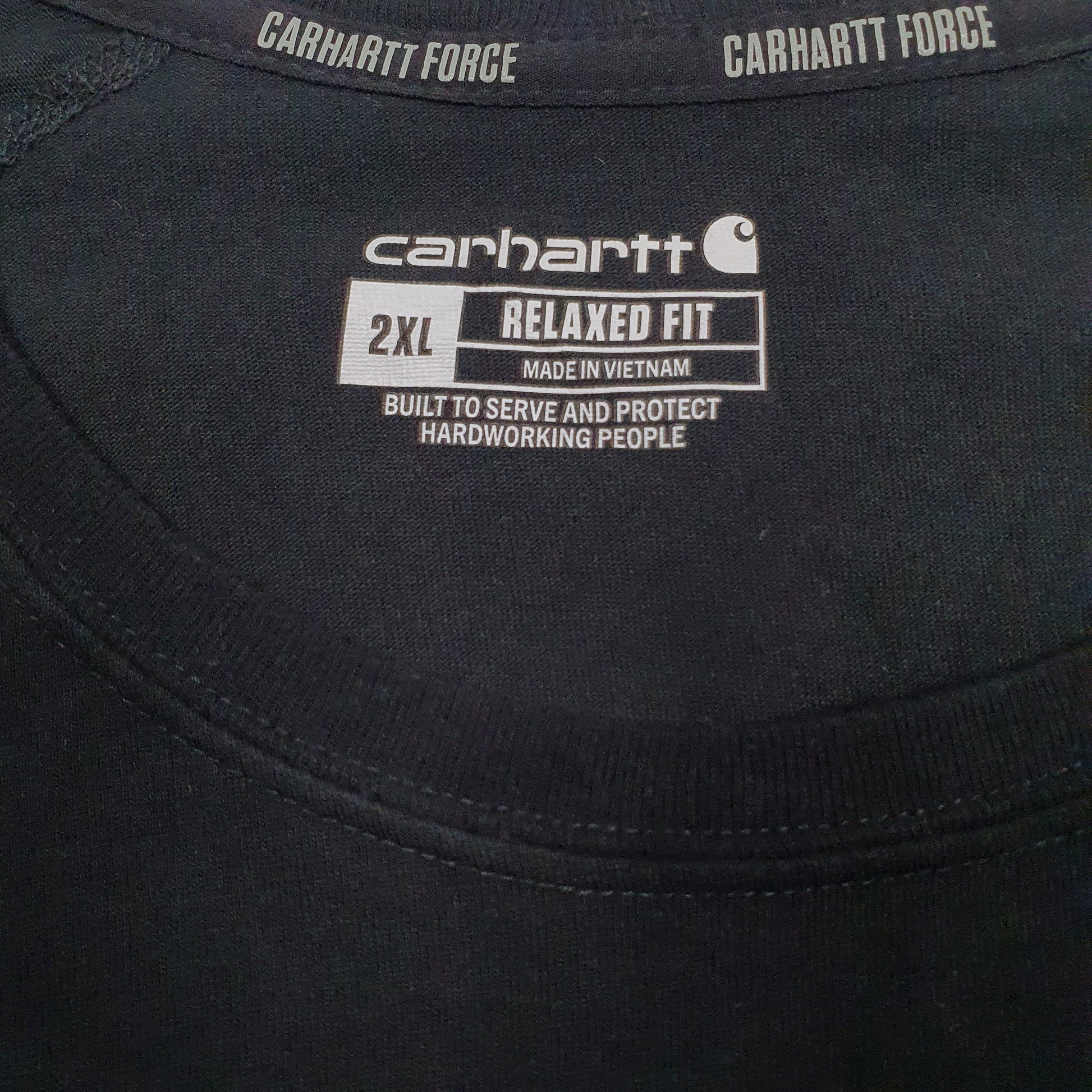 Mens Black Carhartt  Hoodie T Shirt