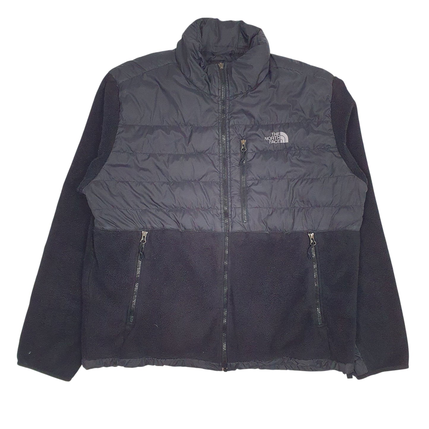 Mens Black The North Face Fleece Full Zip Coat