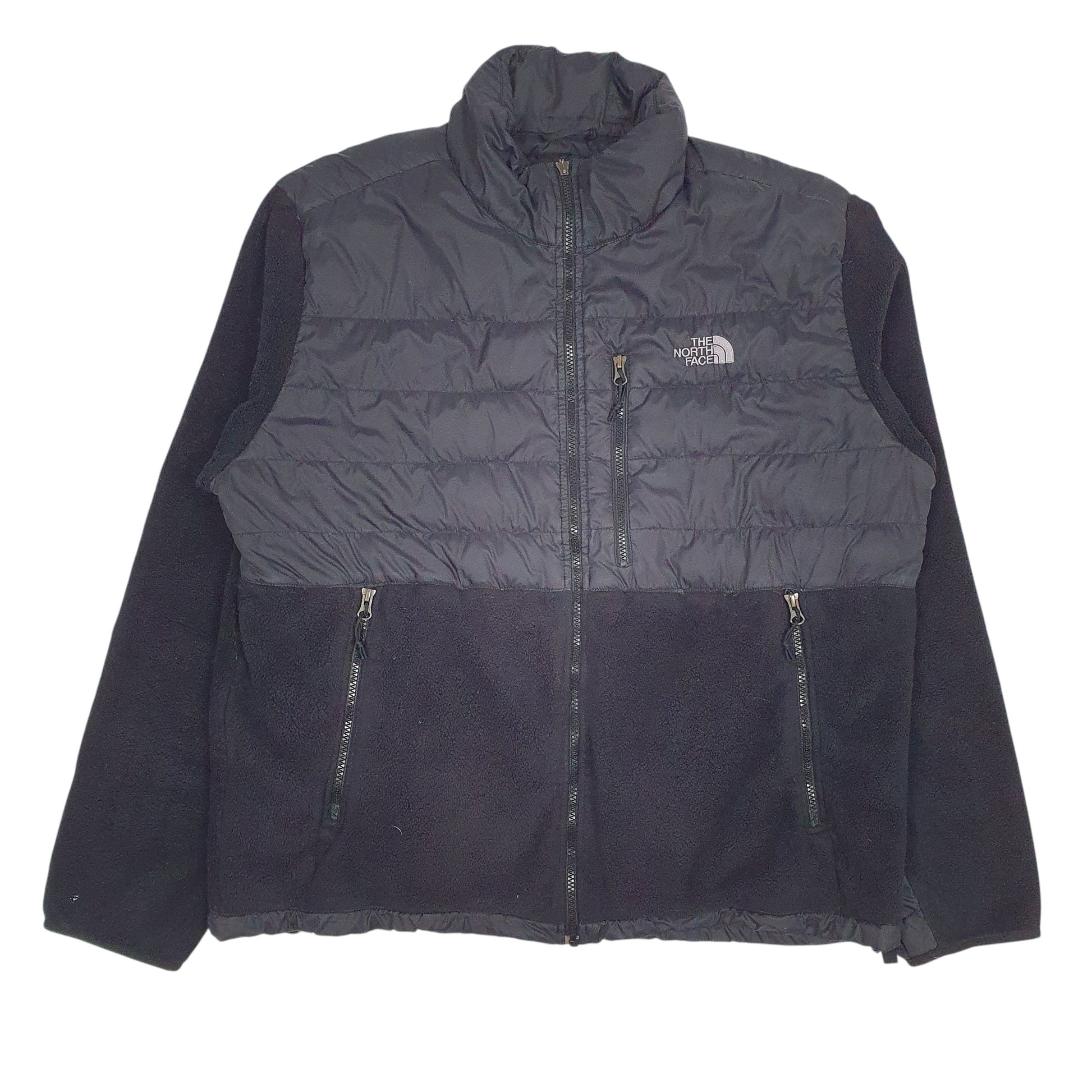 Mens Black The North Face Fleece Full Zip Coat