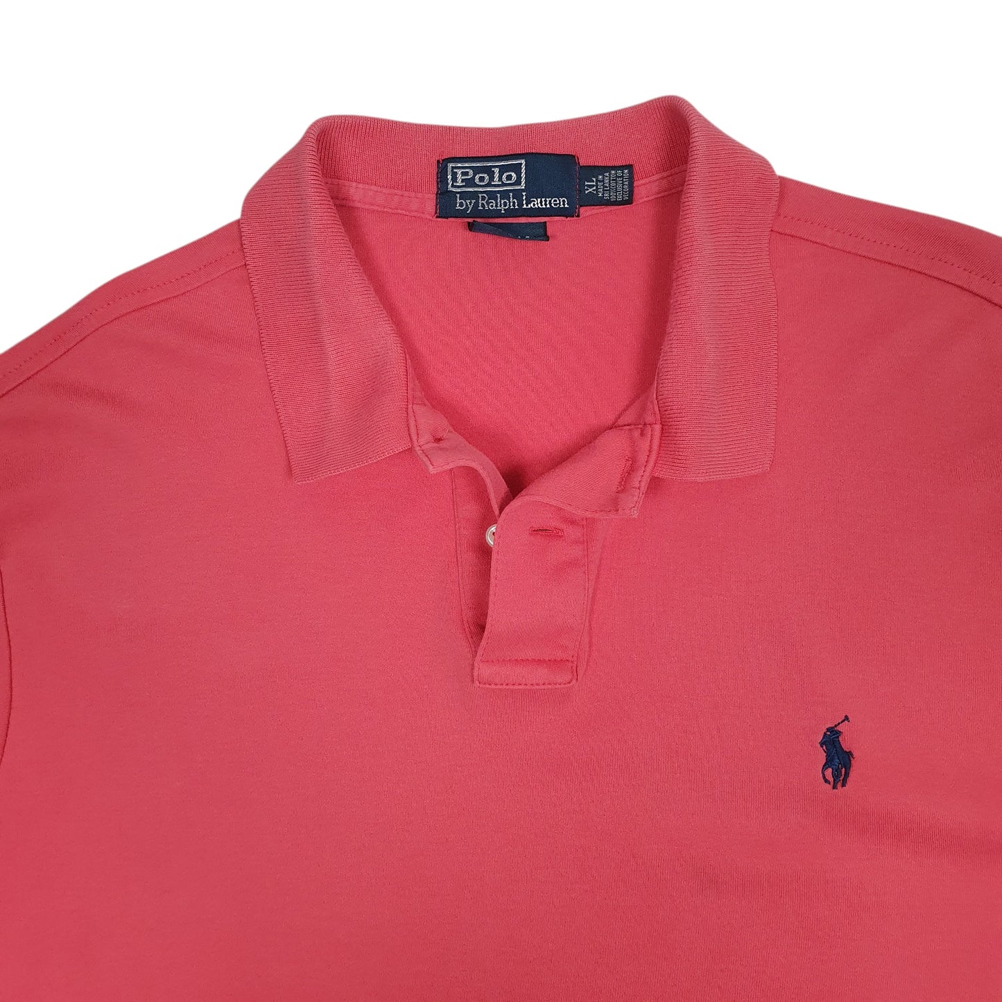Mens Pink Polo Ralph Lauren Custom Fit  Polo Shirt