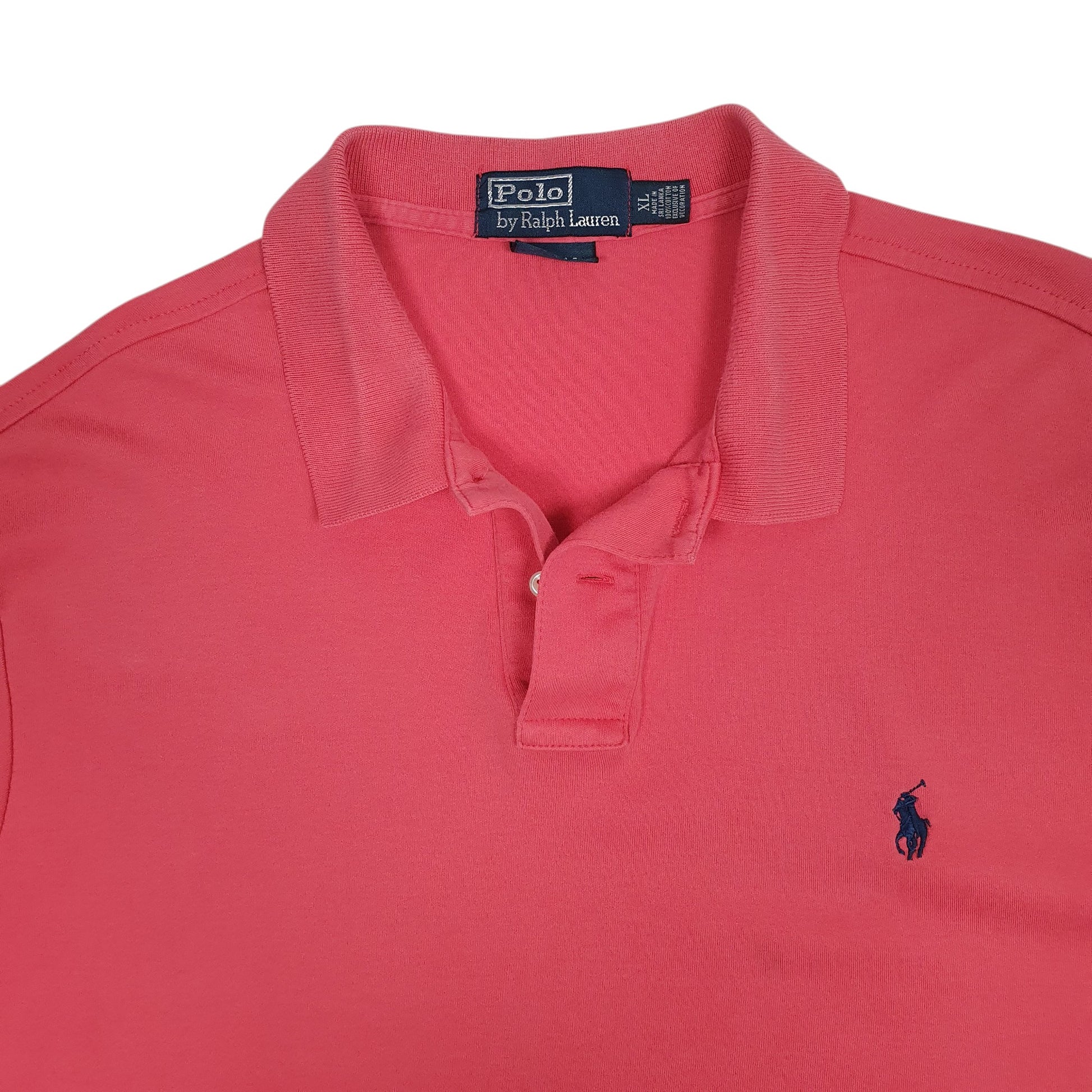 Mens Pink Polo Ralph Lauren Custom Fit  Polo Shirt