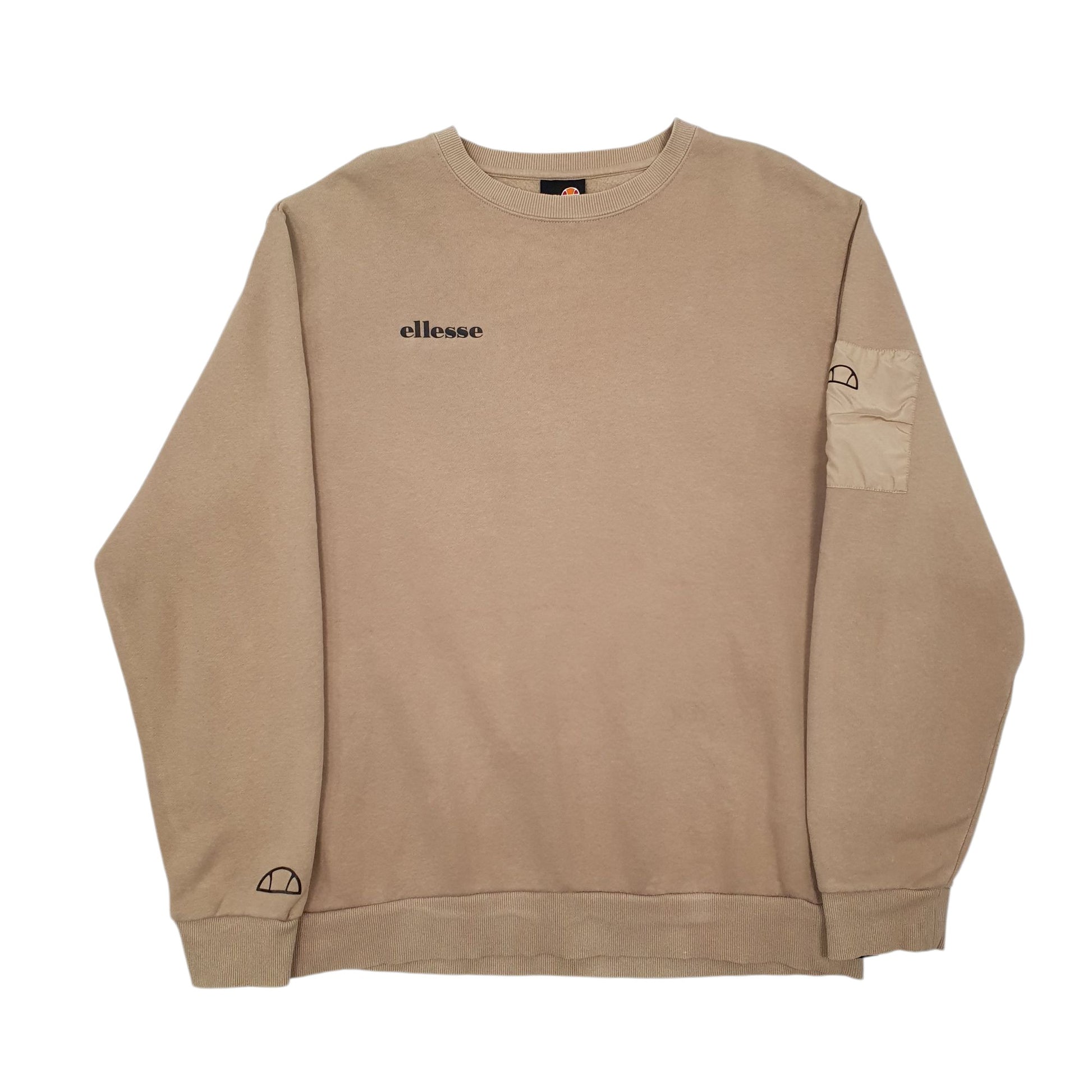 Mens Brown Ellesse  Crewneck Jumper