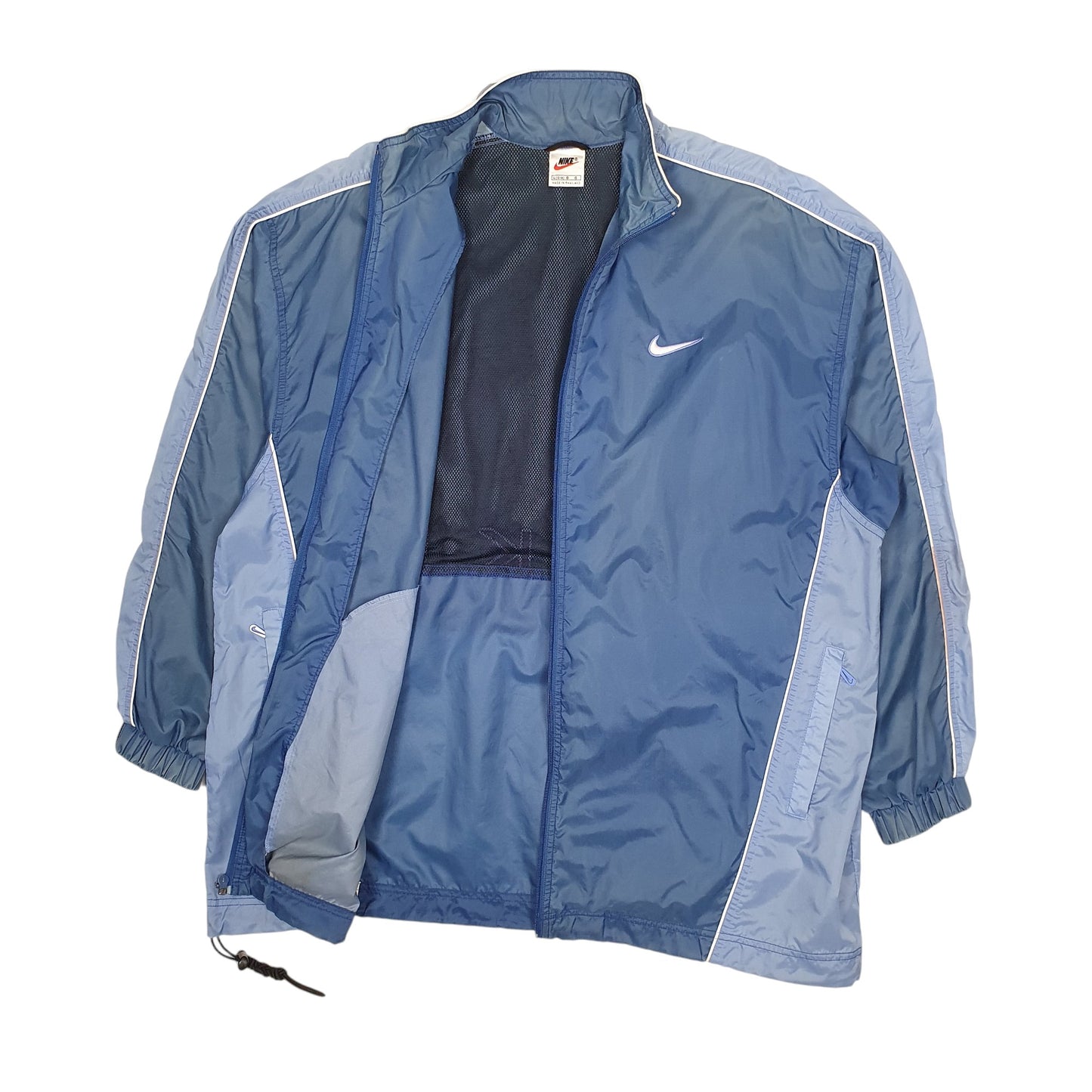 Womens Navy Nike Vintage 90s Spellout  Coat