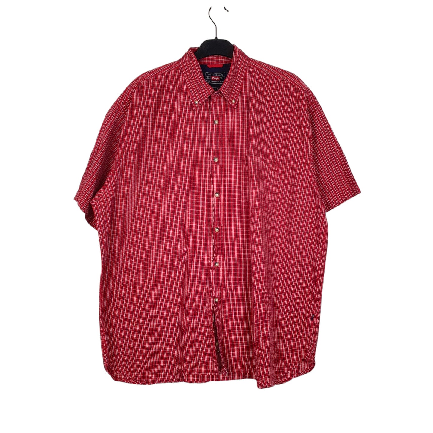 Mens Red Wrangler  Short Sleeve Shirt