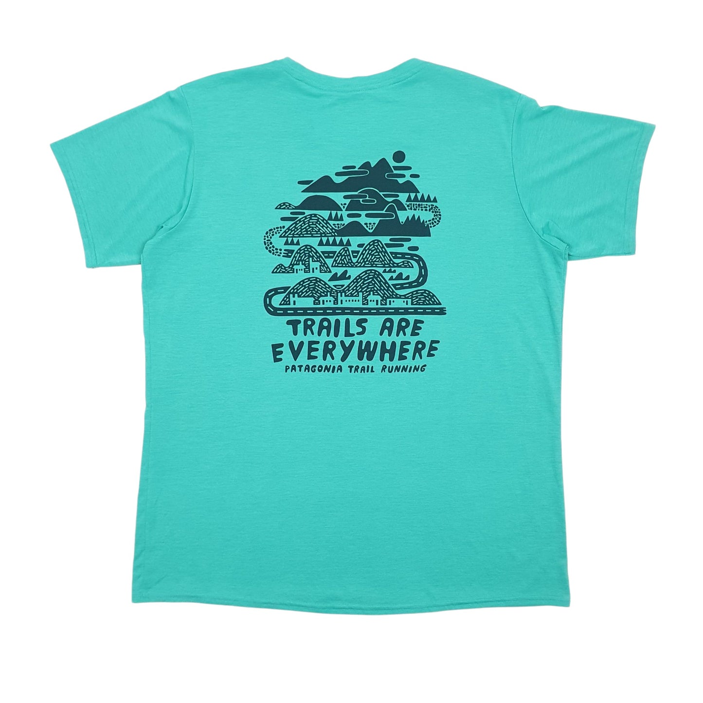 Mens Green Patagonia Capilene  T Shirt