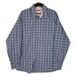 Mens Blue Wrangler Wrinkle Resist Long Sleeve Shirt
