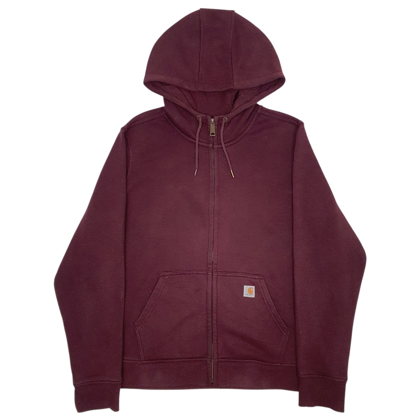 Mens Burgundy Carhartt Relaxed Fit Full Zip Jumper
