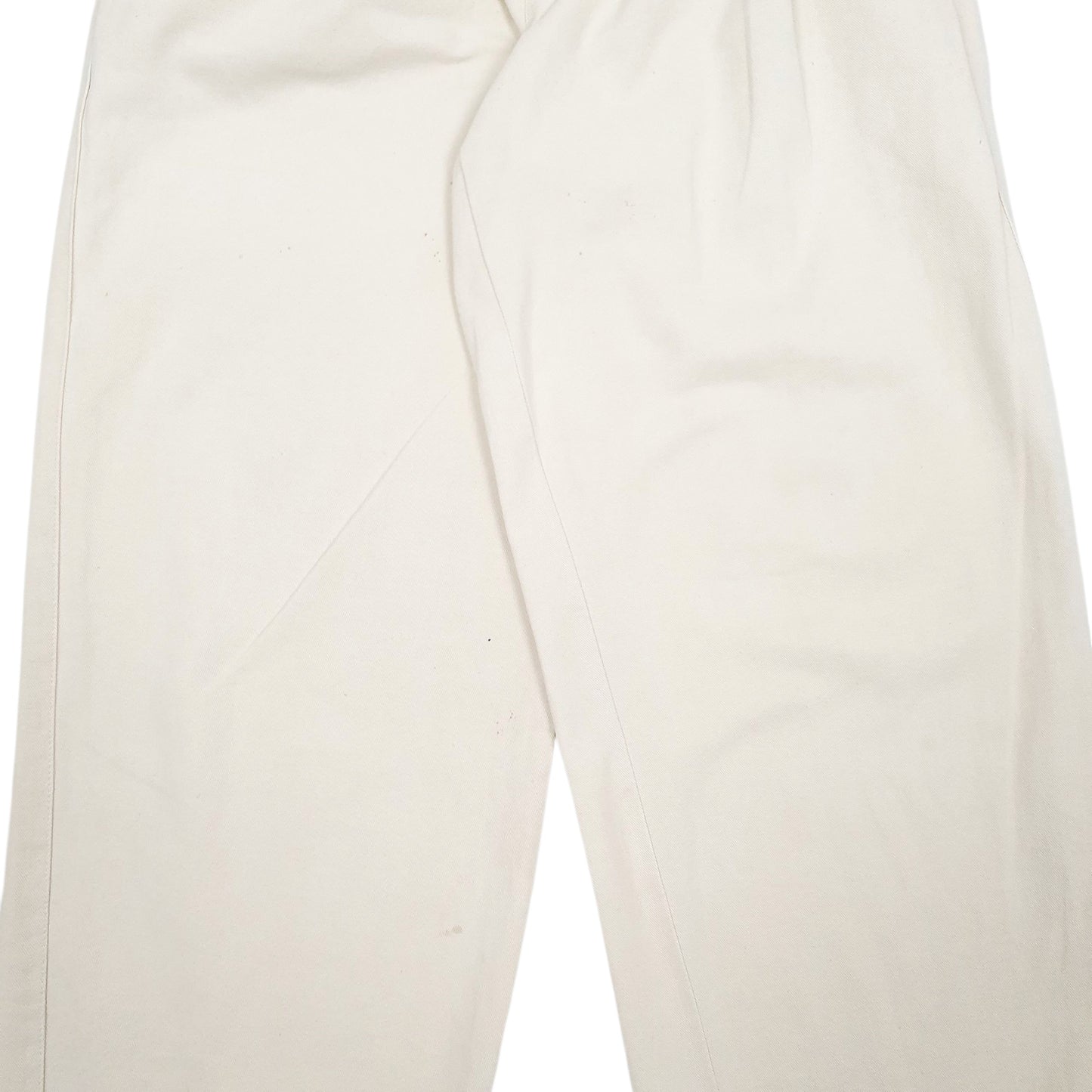 Womens Cream Dockers Pleated  Trousers