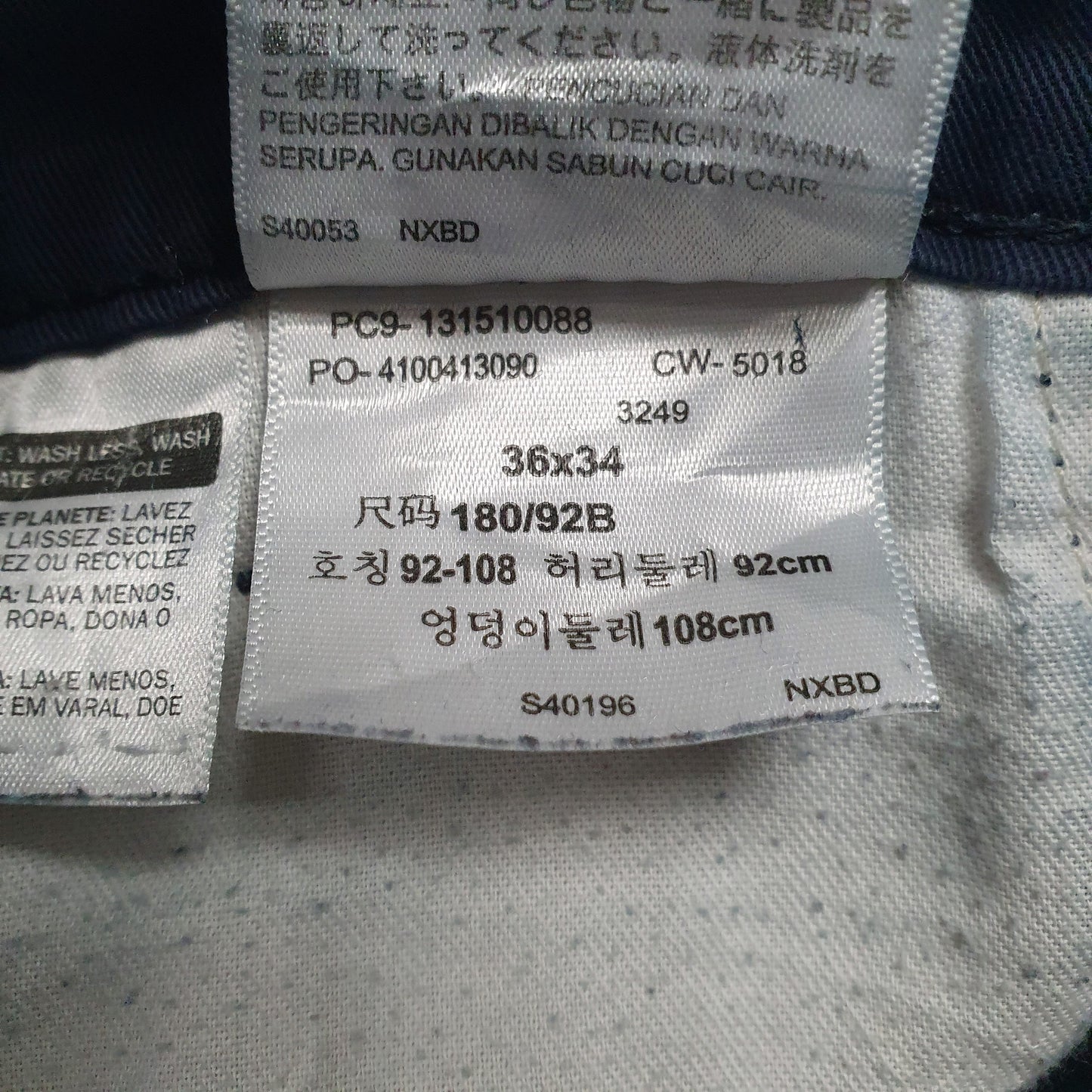 Mens Navy Levis  Crewneck Trousers