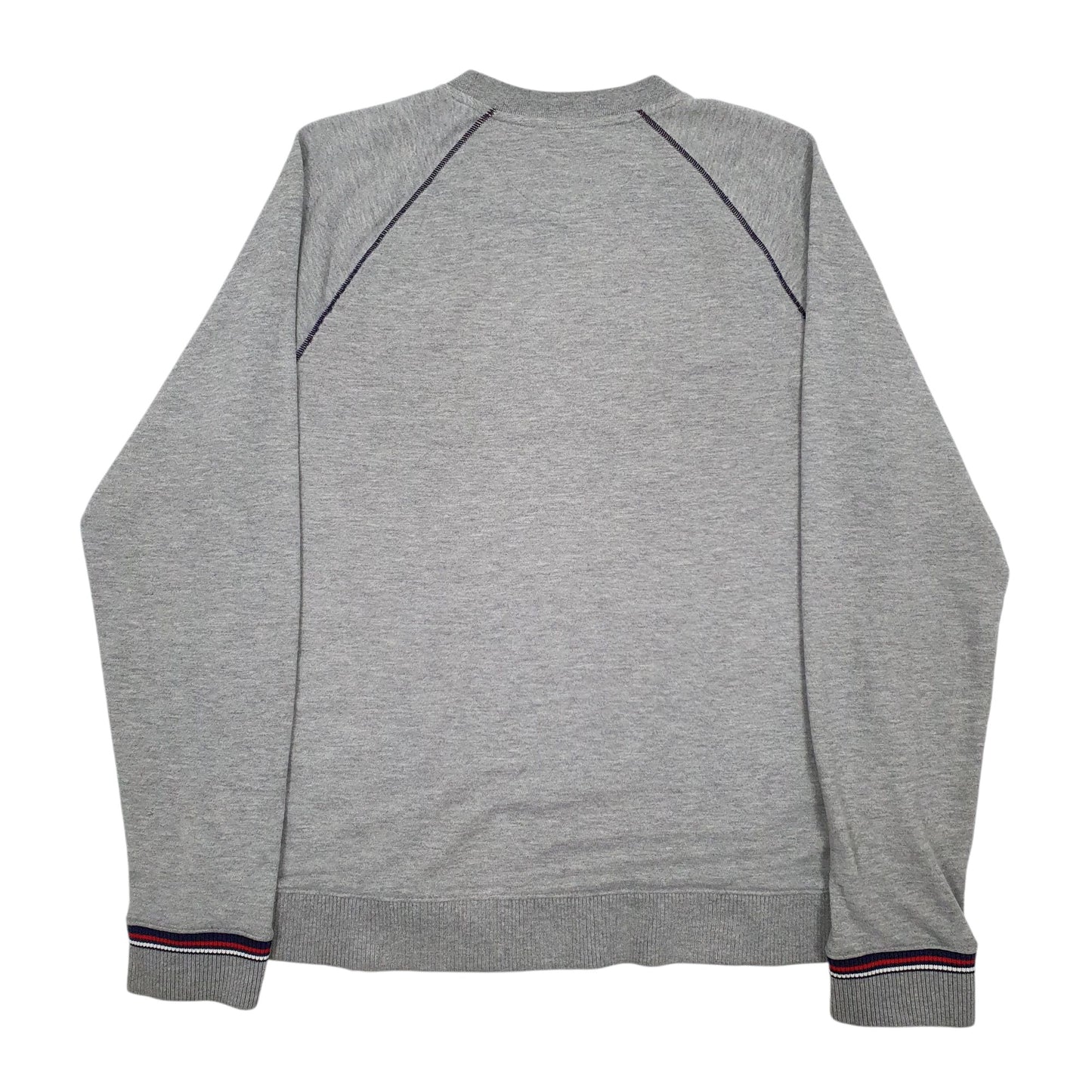 Mens Grey Fila Spellout Crewneck Jumper