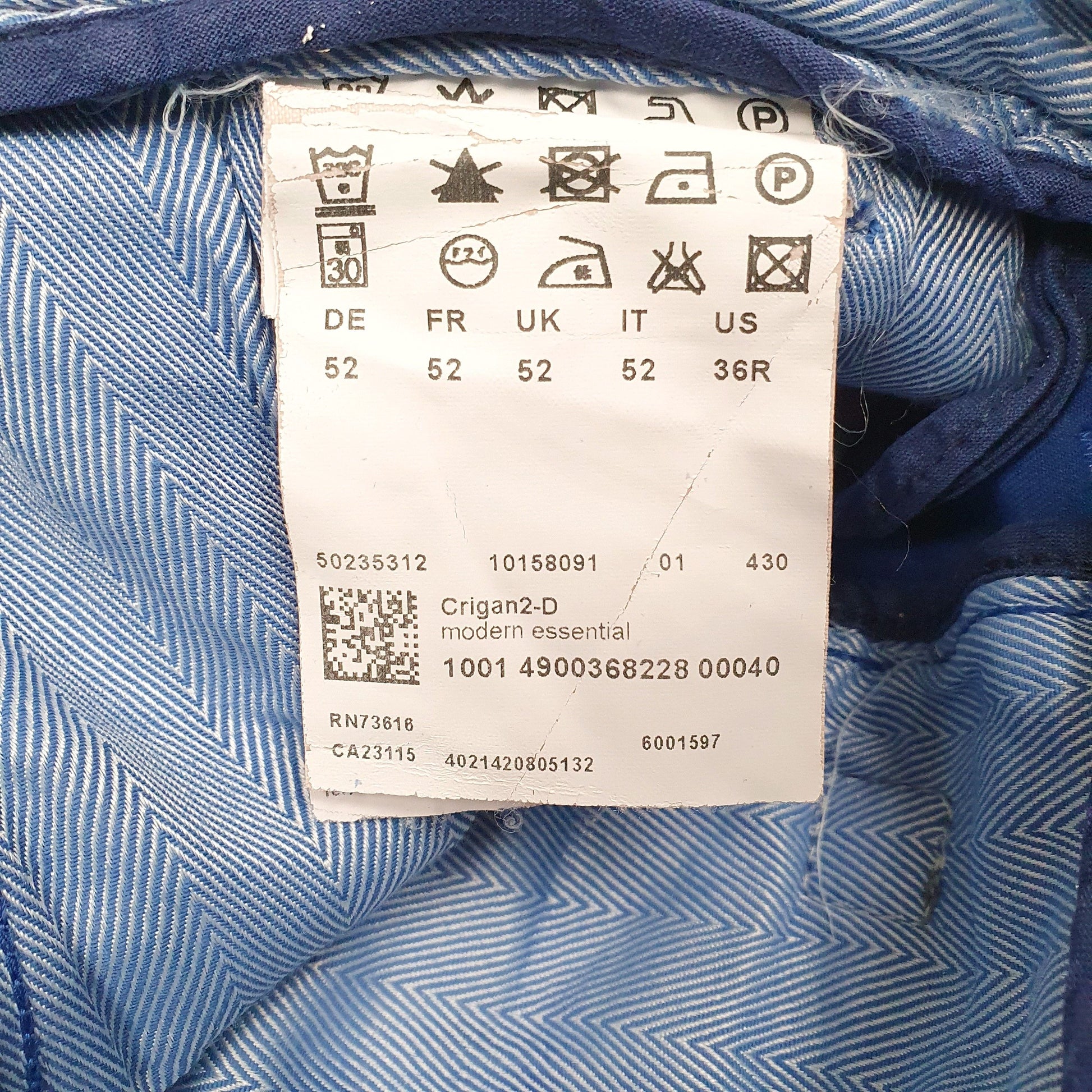 Mens Blue Hugo Boss   Trousers