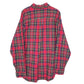 Mens Red L.L.Bean Flannel Plaid  Shirt
