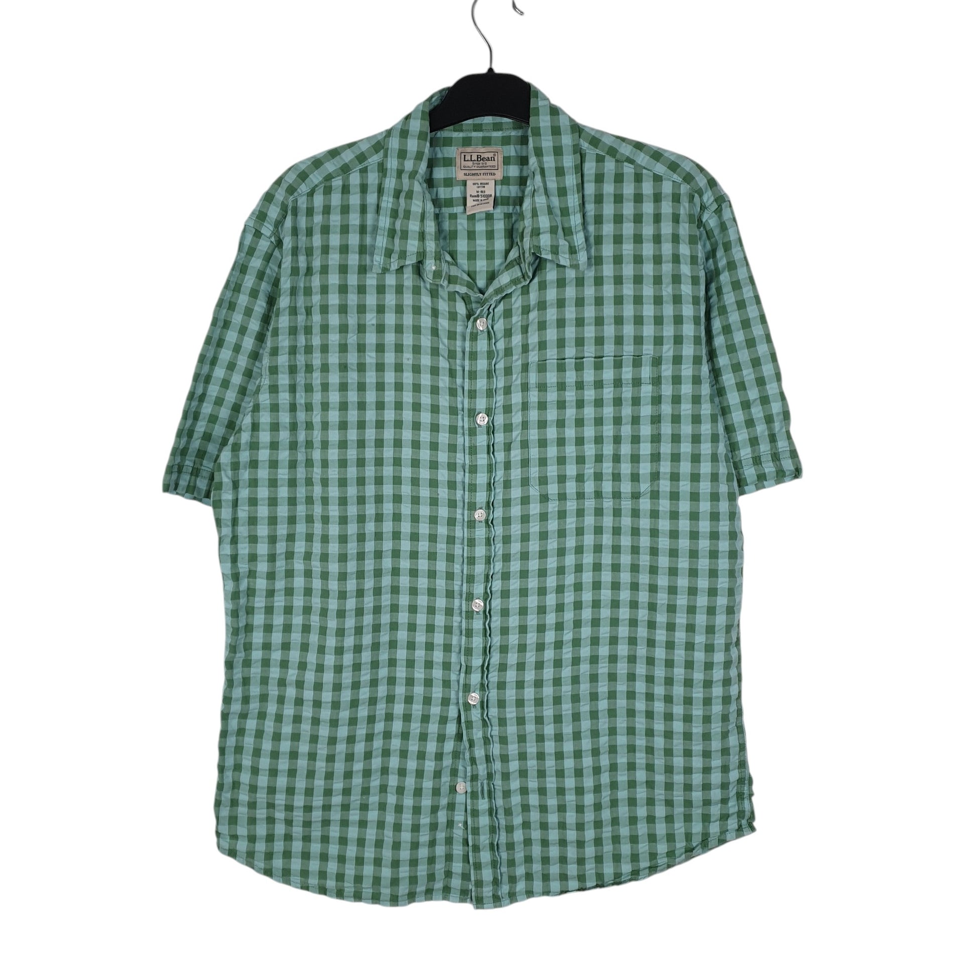 Mens Green L.L.Bean  Short Sleeve Shirt